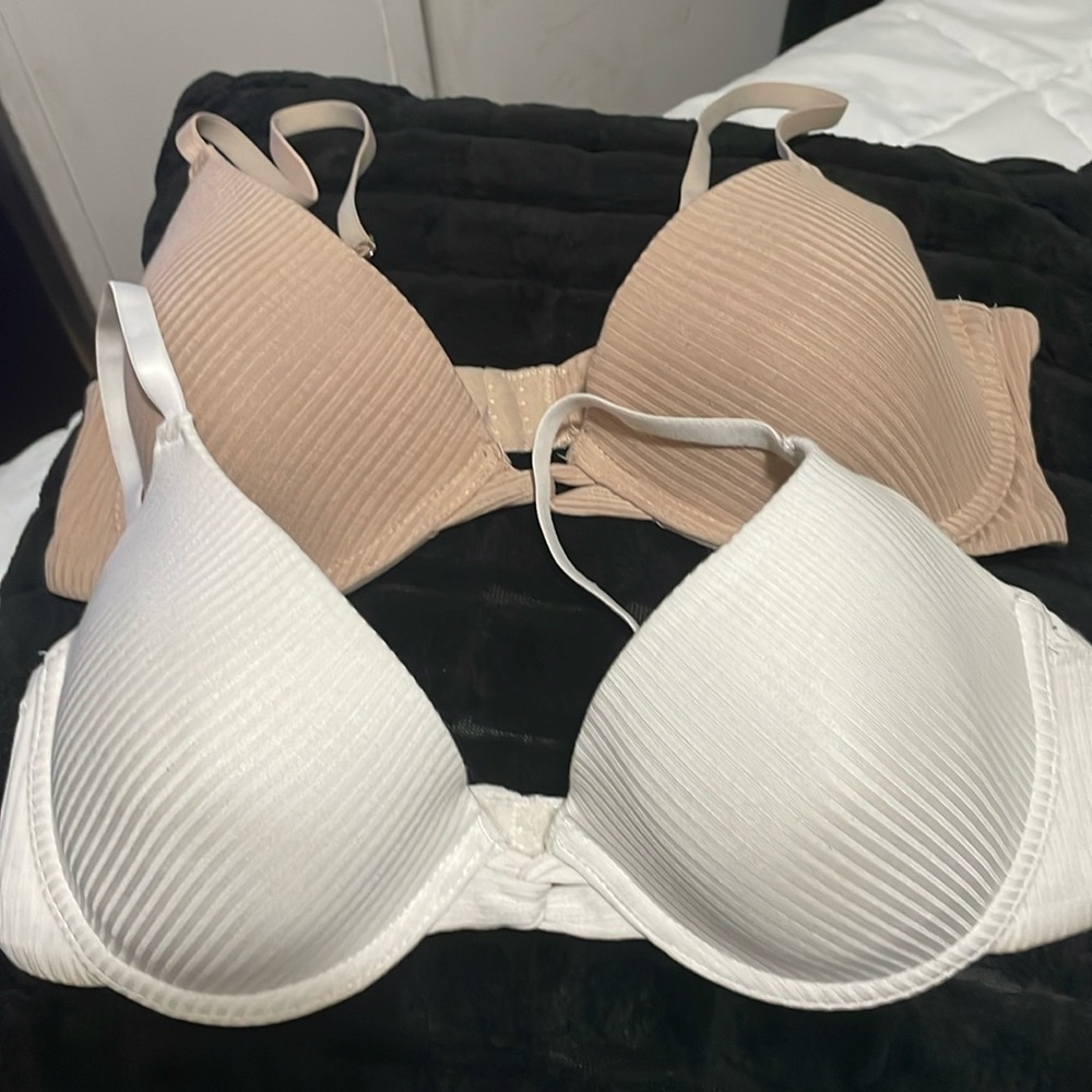 Tan and cream bra set 34C